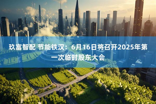 玖富智配 节能铁汉：6月16日将召开2025年第一次临时股东大会